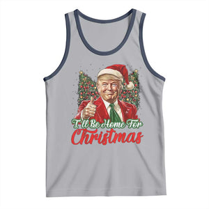 Christmas Trump 2024 Tank Top Ill Be Home For Xmas Red Festive Wave TS02 Athletic Heather Navy Print Your Wear