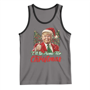 Christmas Trump 2024 Tank Top Ill Be Home For Xmas Red Festive Wave TS02 Deep Heather Black Print Your Wear