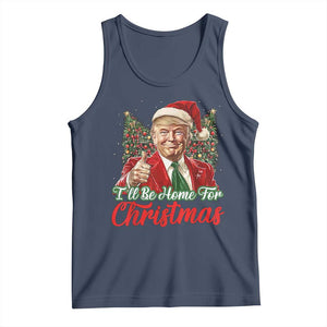 Christmas Trump 2024 Tank Top Ill Be Home For Xmas Red Festive Wave TS02 Navy Print Your Wear