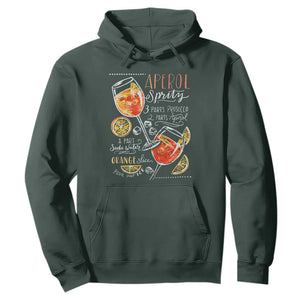 Aperol Spritz Hoodie Cocktail Recipe Drinking Lover Gift TS02 Dark Forest Green Print Your Wear