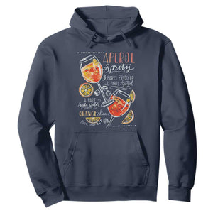 Aperol Spritz Hoodie Cocktail Recipe Drinking Lover Gift TS02 Navy Print Your Wear