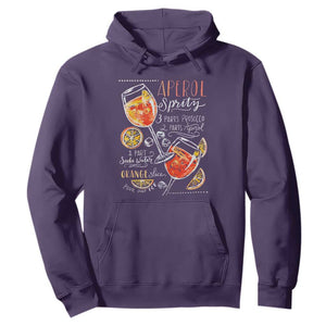 Aperol Spritz Hoodie Cocktail Recipe Drinking Lover Gift TS02 Purple Print Your Wear