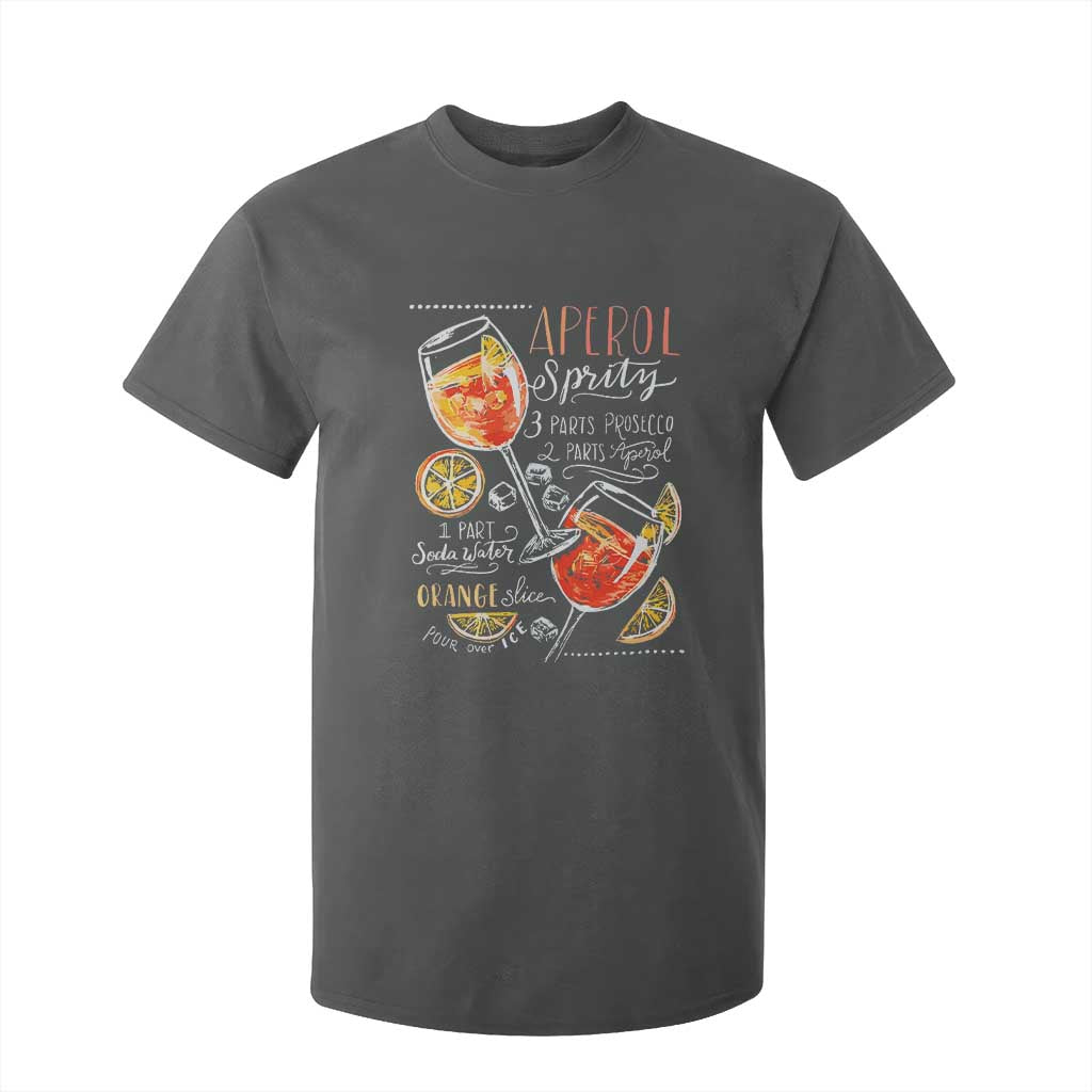 Aperol Spritz T Shirt For Kid Cocktail Recipe Drinking Lover Gift TS02 Dark Heather Print Your Wear
