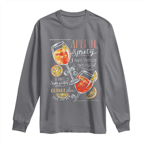 Aperol Spritz Long Sleeve Shirt Cocktail Recipe Drinking Lover Gift TS02 Charcoal Print Your Wear