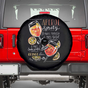 Aperol Spritz Spare Tire Cover Cocktail Recipe Drinking Lover Gift TS02 Black Print Your Wear