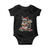 Christmas Squirrel Baby Onesie Xmas Tree Lights Reindeer Santa Hat Pajamas TS02 Black Print Your Wear