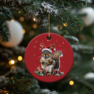 Xmas Squirrel Christmas Ornament Xmas Tree Lights Reindeer Santa Hat Pajamas TS02 Print Your Wear