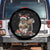 Christmas Squirrel Spare Tire Cover Xmas Tree Lights Reindeer Santa Hat Pajamas TS02 No hole Black Print Your Wear