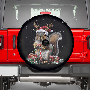 Christmas Squirrel Spare Tire Cover Xmas Tree Lights Reindeer Santa Hat Pajamas TS02 Black Print Your Wear