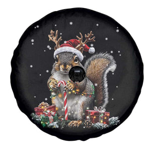 Christmas Squirrel Spare Tire Cover Xmas Tree Lights Reindeer Santa Hat Pajamas TS02 Print Your Wear