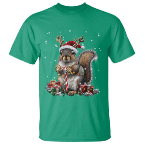 Christmas Squirrel T Shirt Xmas Tree Lights Reindeer Santa Hat Pajamas TS02 Irish Green Print Your Wear