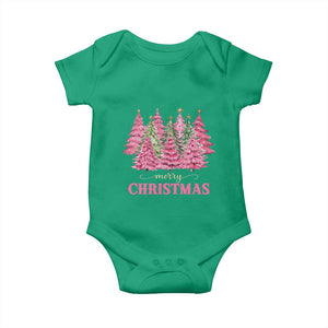 Pink Christmas Tree Farm Baby Onesie Merry Xmas Ornaments Family Holiday Pajamas TS02 Irish Green Print Your Wear