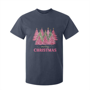 Pink Christmas Tree Farm T Shirt For Kid Merry Xmas Ornaments Family Holiday Pajamas TS02 Navy Print Your Wear