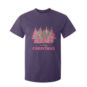 Pink Christmas Tree Farm T Shirt For Kid Merry Xmas Ornaments Family Holiday Pajamas TS02 Purple Print Your Wear