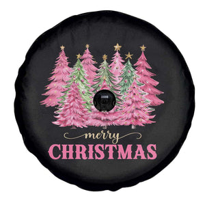 Pink Christmas Tree Farm Spare Tire Cover Merry Xmas Ornaments Family Holiday Pajamas TS02 Print Your Wear