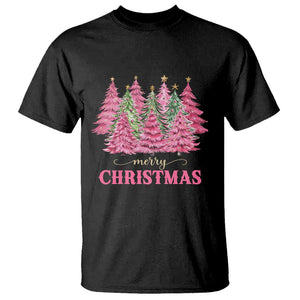 Pink Christmas Tree Farm T Shirt Merry Xmas Ornaments Family Holiday Pajamas TS02 Black Print Your Wear