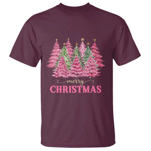 Pink Christmas Tree Farm T Shirt Merry Xmas Ornaments Family Holiday Pajamas TS02 Maroon Print Your Wear