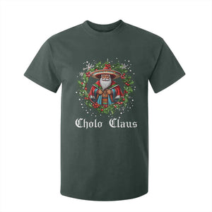 Funny Mexican Santa T Shirt For Kid Cholo Claus Christmas in Mexico TS02 Dark Forest Green Print Your Wear