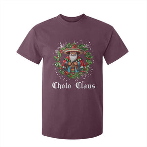 Funny Mexican Santa T Shirt For Kid Cholo Claus Christmas in Mexico TS02 Maroon Print Your Wear