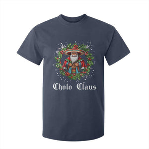 Funny Mexican Santa T Shirt For Kid Cholo Claus Christmas in Mexico TS02 Navy Print Your Wear