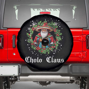 Funny Mexican Santa Spare Tire Cover Cholo Claus Christmas in Mexico TS02 Black Print Your Wear