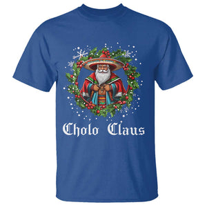 Funny Mexican Santa T Shirt Cholo Claus Christmas in Mexico TS02 Royal Blue Print Your Wear