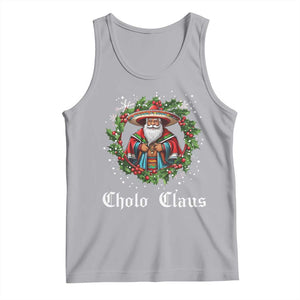 Funny Mexican Santa Tank Top Cholo Claus Christmas in Mexico TS02 Athletic Heather Print Your Wear