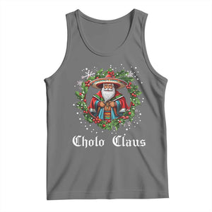 Funny Mexican Santa Tank Top Cholo Claus Christmas in Mexico TS02 Black Heather Print Your Wear