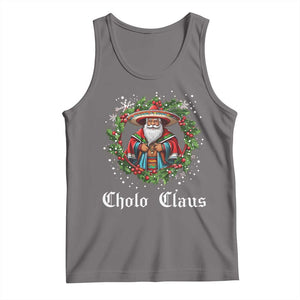 Funny Mexican Santa Tank Top Cholo Claus Christmas in Mexico TS02 Deep Heather Print Your Wear