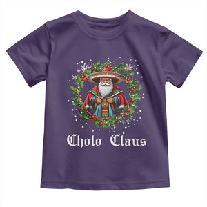 Funny Mexican Santa Toddler T Shirt Cholo Claus Christmas in Mexico TS02 Purple Print Your Wear