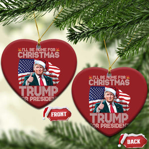 Xmas Trump Christmas Ornament Ill Be Home For Xmas American Flag TS02 Heart Red Print Your Wear