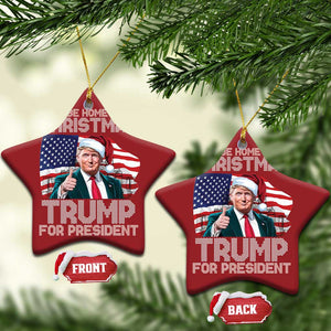 Xmas Trump Christmas Ornament Ill Be Home For Xmas American Flag TS02 Star Red Print Your Wear