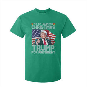 Christmas Trump T Shirt For Kid Ill Be Home For Xmas American Flag TS02 Irish Green Print Your Wear