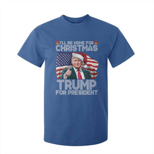 Christmas Trump T Shirt For Kid Ill Be Home For Xmas American Flag TS02 Royal Blue Print Your Wear