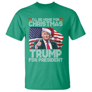 Christmas Trump T Shirt Ill Be Home For Xmas American Flag TS02 Irish Green Print Your Wear