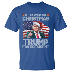 Christmas Trump T Shirt Ill Be Home For Xmas American Flag TS02 Royal Blue Print Your Wear