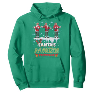 Christmas Trump Hoodie Santa's Favorite President Funny Dancing TS02 Irish Green Print Your Wear