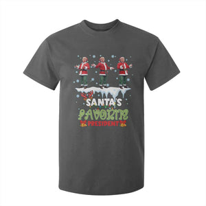 Christmas Trump T Shirt For Kid Santa's Favorite President Funny Dancing TS02 Dark Heather Print Your Wear