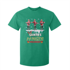 Christmas Trump T Shirt For Kid Santa's Favorite President Funny Dancing TS02 Irish Green Print Your Wear