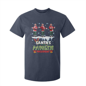 Christmas Trump T Shirt For Kid Santa's Favorite President Funny Dancing TS02 Navy Print Your Wear