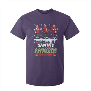 Christmas Trump T Shirt For Kid Santa's Favorite President Funny Dancing TS02 Purple Print Your Wear