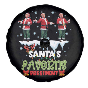 Christmas Trump Spare Tire Cover Santa's Favorite President Funny Dancing TS02 Print Your Wear