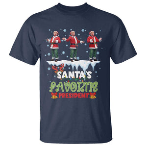 Christmas Trump T Shirt Santa's Favorite President Funny Dancing TS02 Navy Print Your Wear