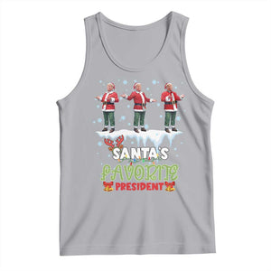 Christmas Trump Tank Top Santa's Favorite President Funny Dancing TS02 Athletic Heather Print Your Wear