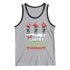 Christmas Trump Tank Top Santa's Favorite President Funny Dancing TS02 Athletic Heather Black Print Your Wear