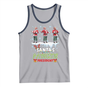 Christmas Trump Tank Top Santa's Favorite President Funny Dancing TS02 Athletic Heather Navy Print Your Wear