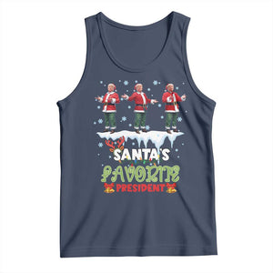 Christmas Trump Tank Top Santa's Favorite President Funny Dancing TS02 Navy Print Your Wear