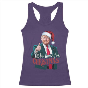 Christmas Trump Racerback Tank Top Ill Be Home For Xmas Santa Donald Great Again TS02 Purple Print Your Wear