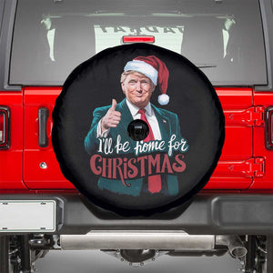 Christmas Trump Spare Tire Cover Ill Be Home For Xmas Santa Donald Great Again TS02 Black Print Your Wear