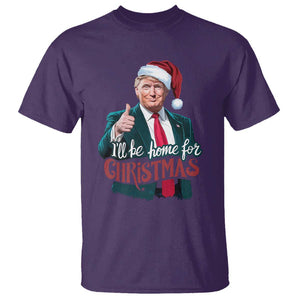 Christmas Trump T Shirt Ill Be Home For Xmas Santa Donald Great Again TS02 Purple Print Your Wear